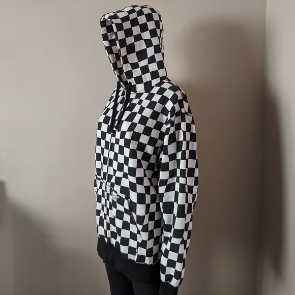 Ripzone Skateboard Checkered Black White Hoodie, Men's Large - Picture 1 of 6